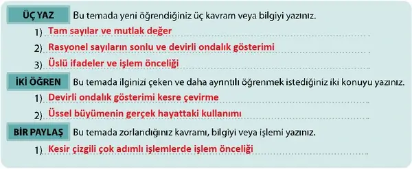 7. Sınıf Matematik Ders Kitabı Sayfa 114-115-116 Cevapları 1. Kitap