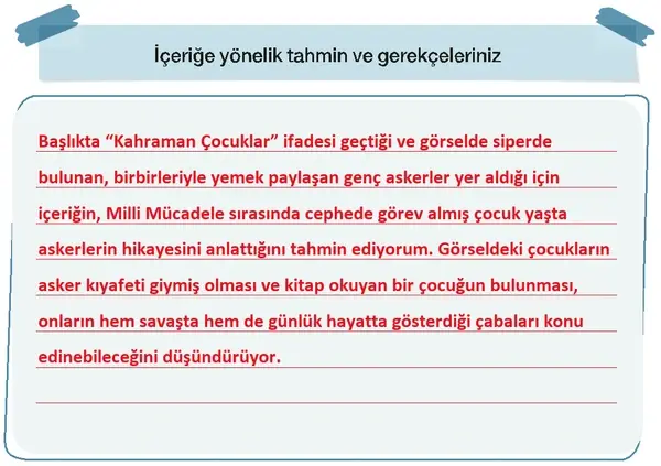 7. Sınıf Türkçe Ders Kitabı Sayfa 95-96-97-98-99-100-101 Cevapları 1. Kitap