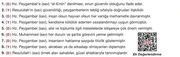 8. Sınıf Din Kültürü Ders Kitabı Sayfa 117 Cevapları Bilim ve Kültür Yayınları