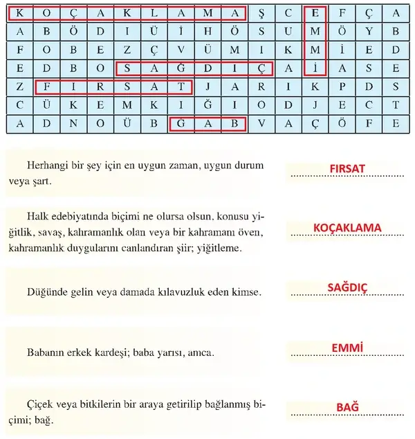 8. Sınıf Türkçe Ders Kitabı Sayfa 98-100-101-102 Cevapları