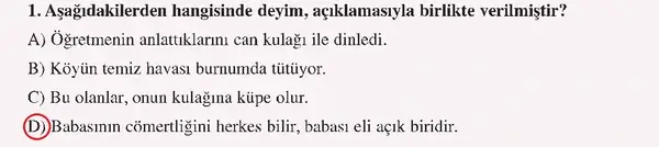 8. Sınıf Türkçe Ders Kitabı Sayfa 191 Cevapları