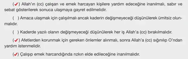8. Sınıf Din Kültürü Ders Kitabı Sayfa 23 Cevapları