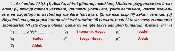 8. Sınıf Din Kültürü Ders Kitabı Sayfa 64-65-66-67 Cevapları