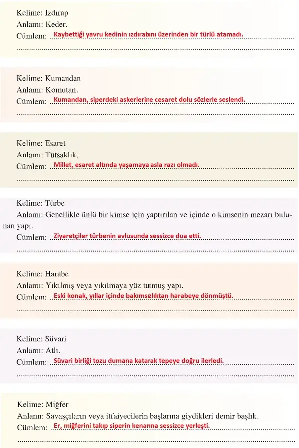 8. Sınıf Türkçe Ders Kitabı Sayfa 128-132-133-134-135 Cevapları