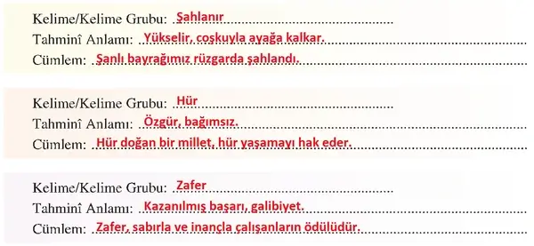 8. Sınıf Türkçe Ders Kitabı Sayfa 138 Cevapları