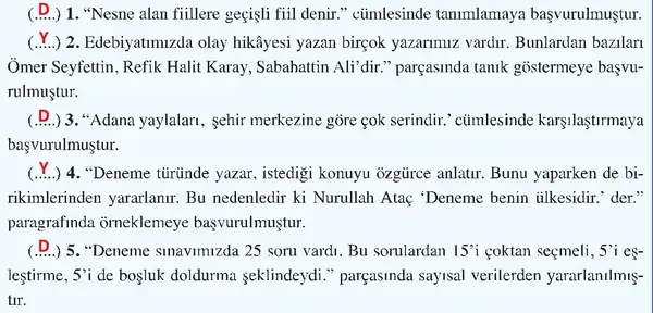 8. Sınıf Türkçe Ders Kitabı Sayfa 191 Cevapları