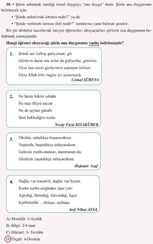 8. Sınıf Türkçe Ders Kitabı Sayfa 226 Cevapları