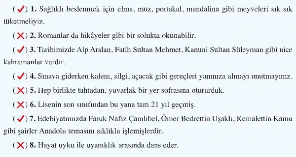 8. Sınıf Türkçe Ders Kitabı Sayfa 260 Cevapları 8. Sınıf Türkçe Ders Kitabı Sayfa 260 Cevapları